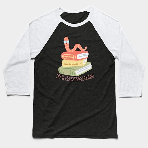 Such a bookworm Baseball T-Shirt by Random Prints